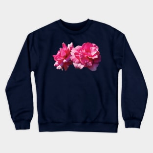 Roses - Two Pink Roses Crewneck Sweatshirt